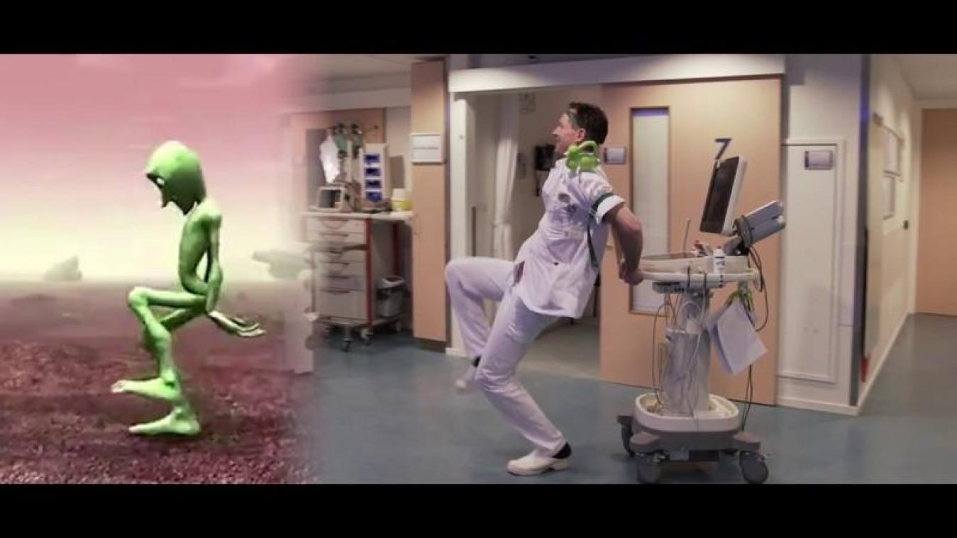 VIDEO. Verplegers dansen de Alien Dance