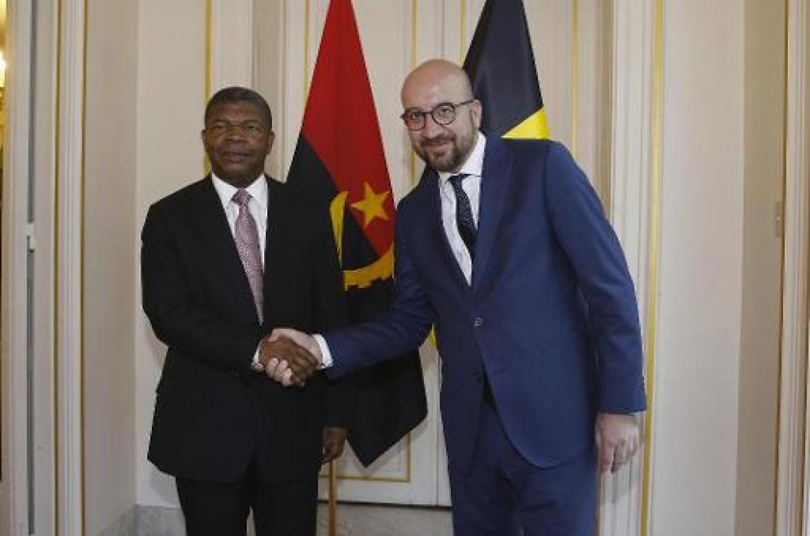 Charles Michel ontvangt president Angola