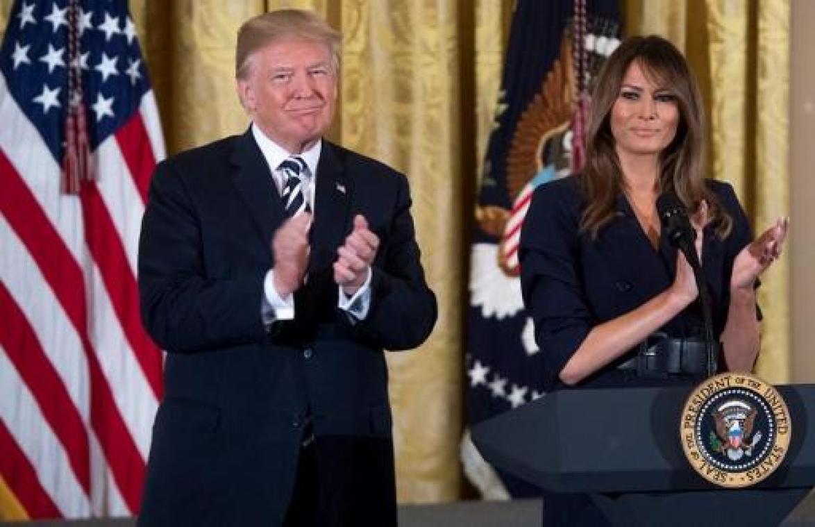 Melania Trump maakt eerste publieke verschijning in drie weken tijd