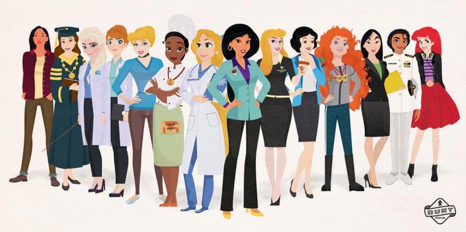 Zo zouden Disneyprinsessen er op kantoor uitzien