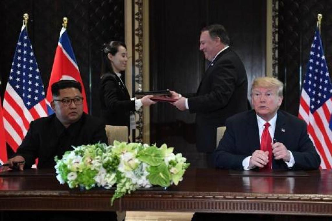 Kim en Trump ondertekenen document: "denuclearisatie gaat snel beginnen"