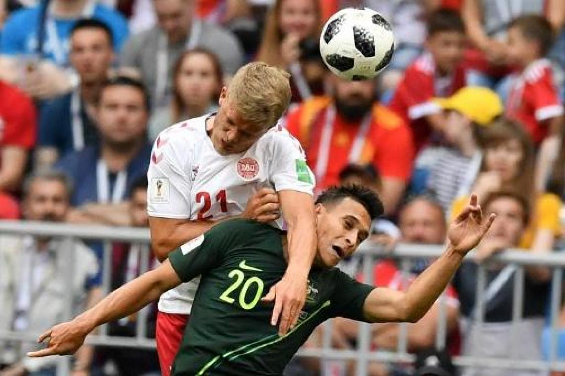 Denemarken en Australië delen punten op WK
