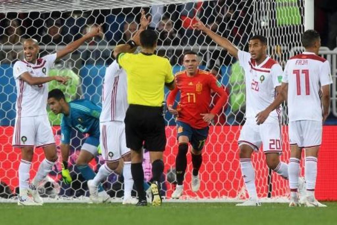 WK 2018 - Spanje groepswinnaar na moeilijke wedstrijd tegen Marokko