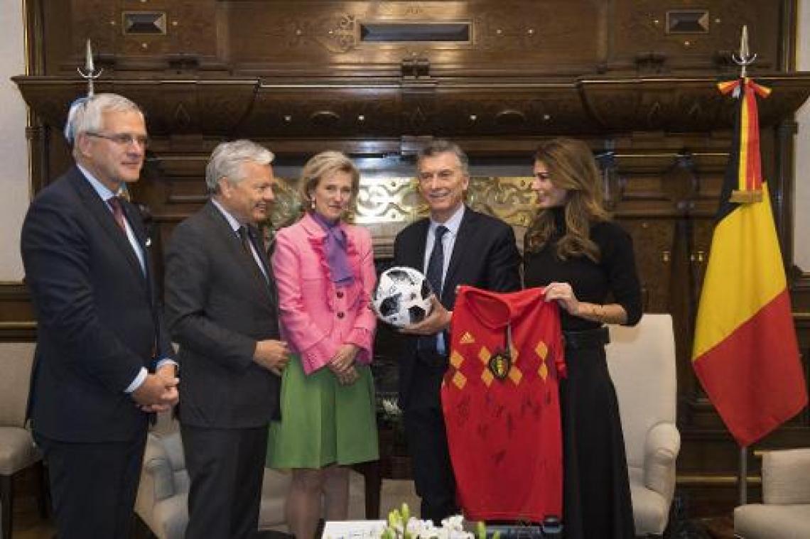 Prinses Astrid ontvangen door Argentijnse president