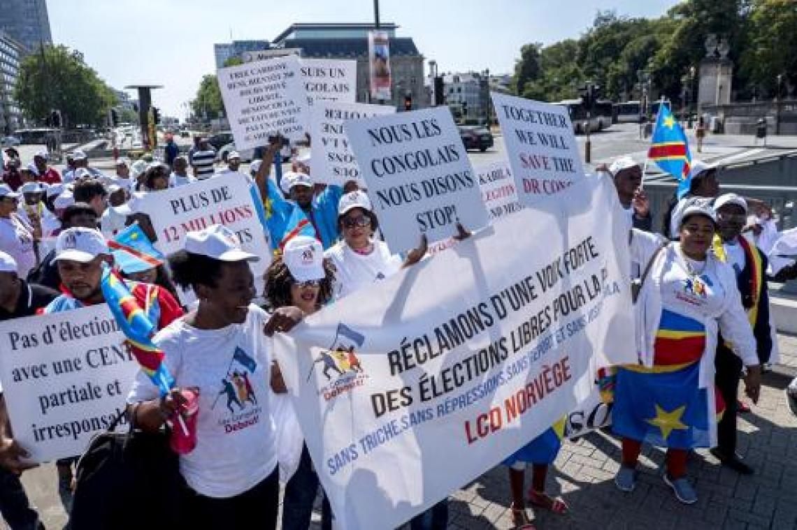 Duizendtal Brusselse betogers eist Congolese verkiezingen zonder Kabila