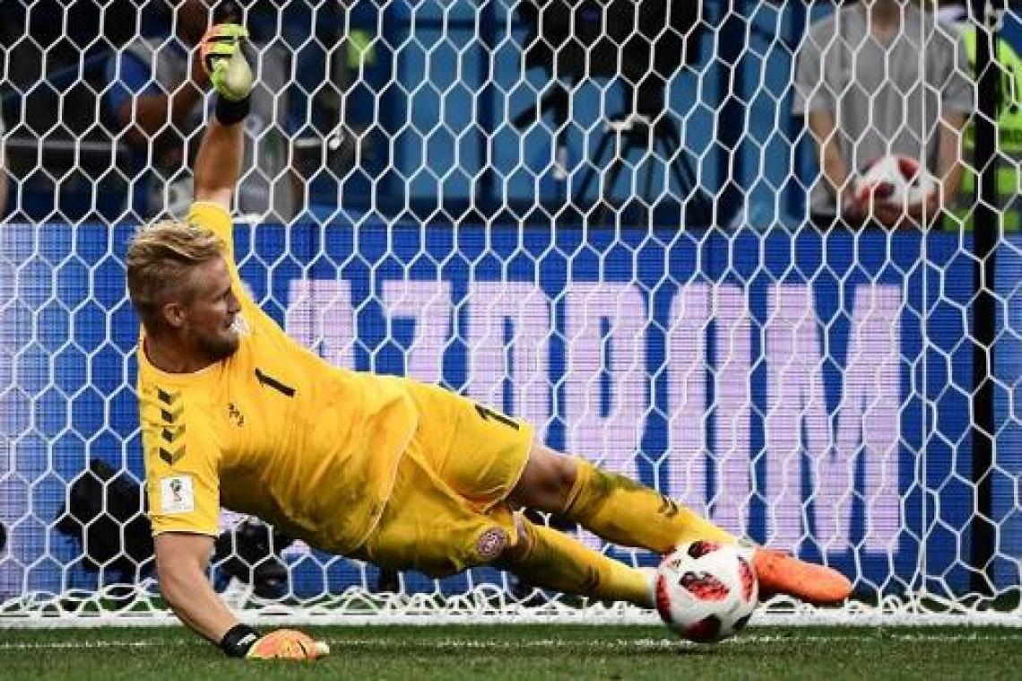 WK 2018 - Deense doelman Kasper Schmeichel is Man van de Match in Kroatië Denemarken
