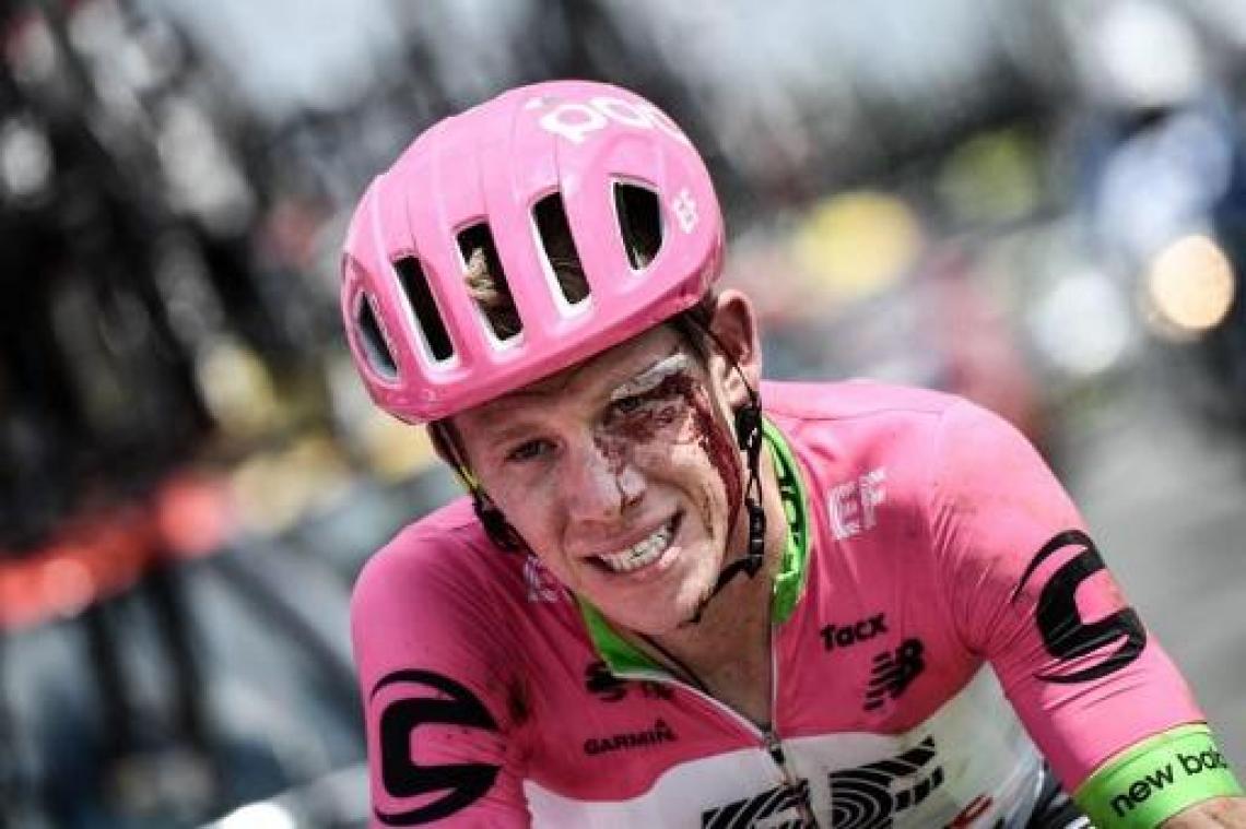 Tour de France - Lawson Craddock wil ondanks breuk in schouderblad niet opgeven