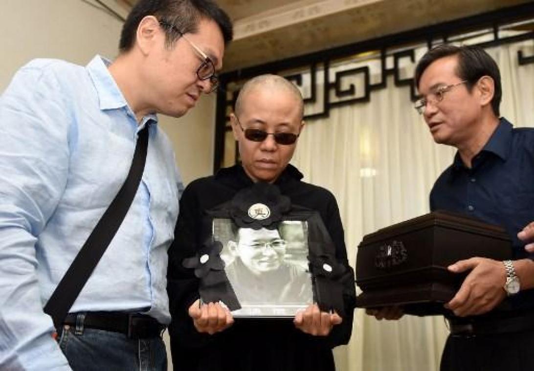 Weduwe van Liu Xiaobo op weg naar Duitsland