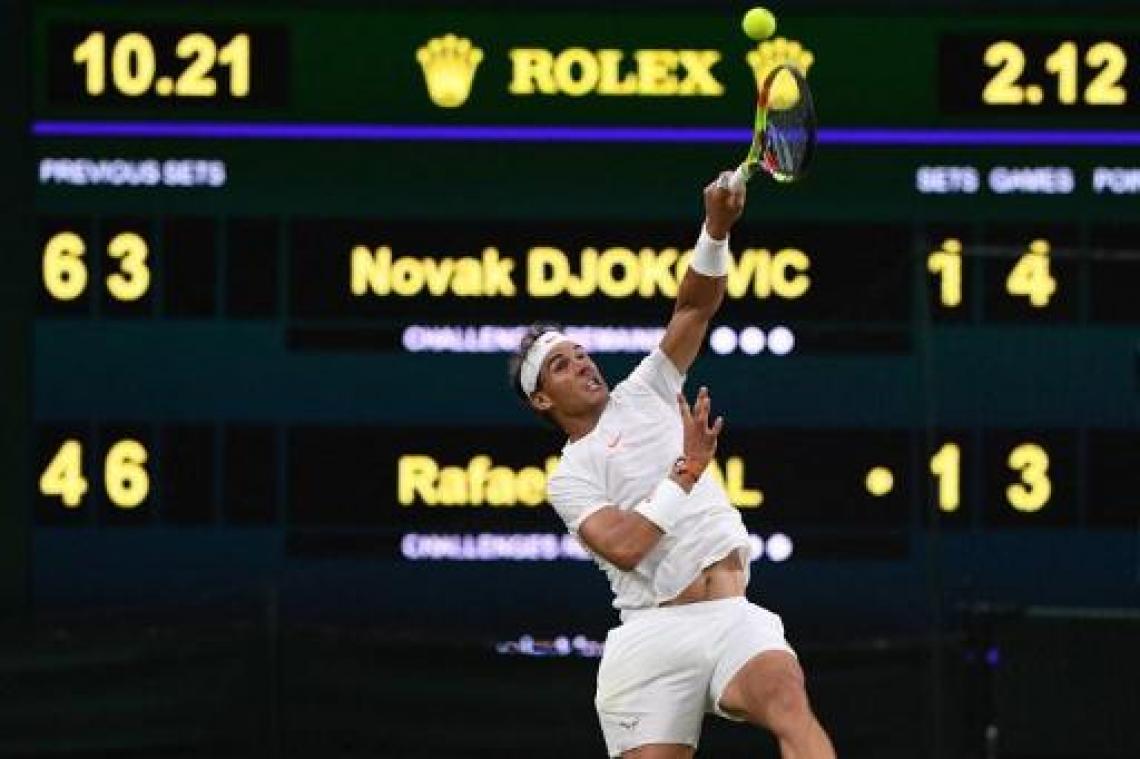 Wimbledon - Djokovic en Nadal zetten zaterdag hun halve finale voort