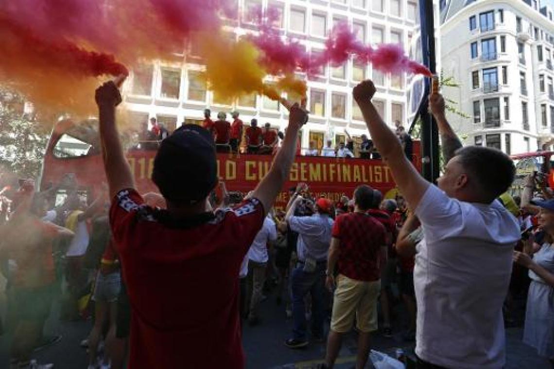 Rode Duivels onthaald als helden op Grote Markt