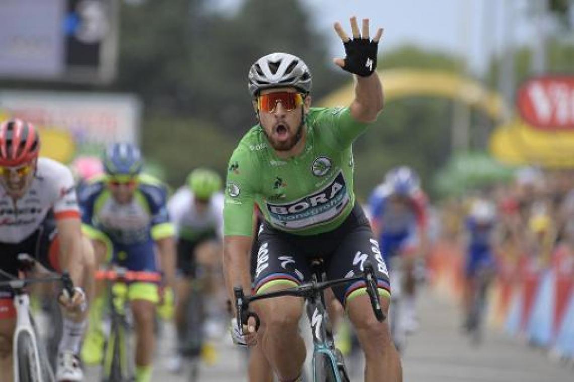 Peter Sagan wint sprint in Valence, Geraint Thomas houdt gele trui