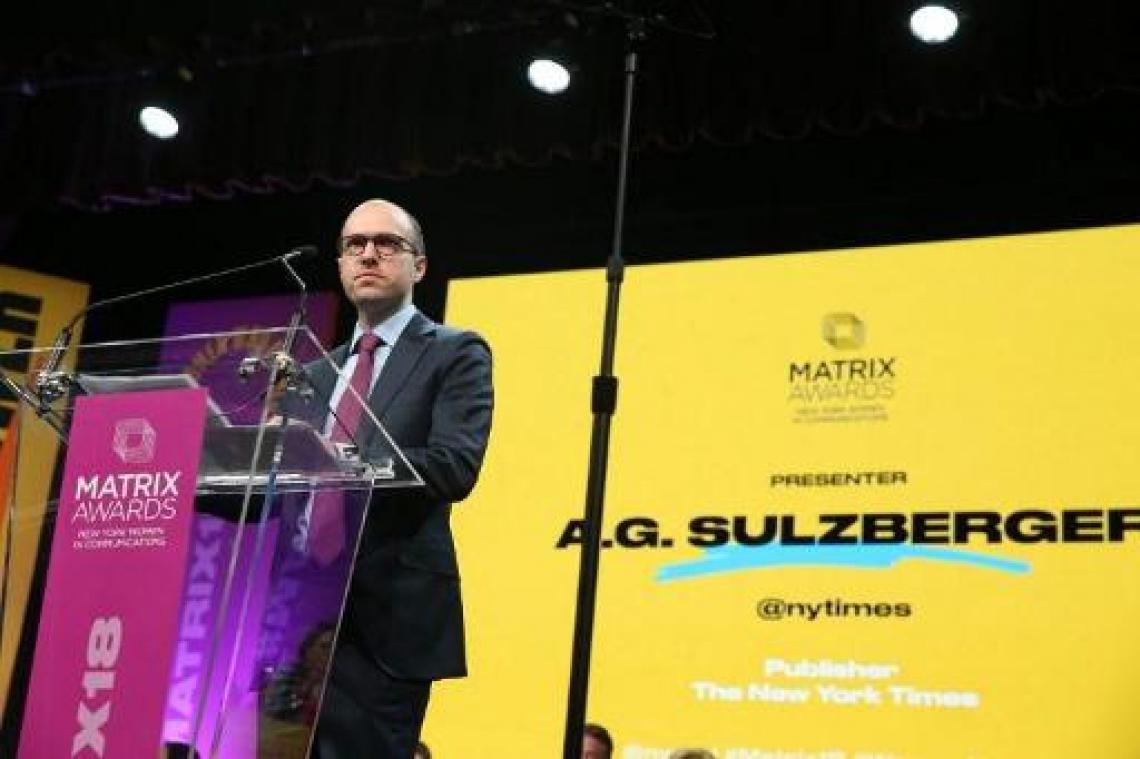 Uitgever New York Times noemt discours Trump over pers "gevaarlijk en schadelijk"