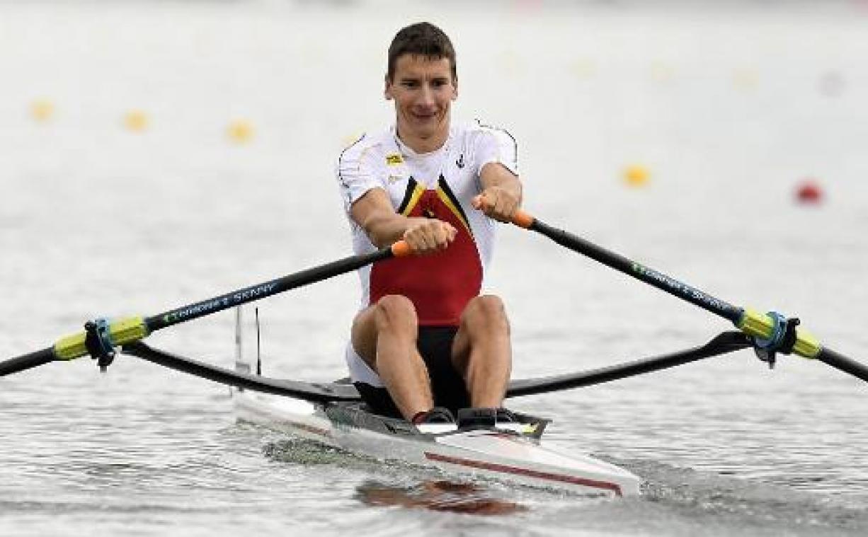 Glasgow 2018 - Roeien - Ruben Somers eindigt in B-finale lichte skiff als derde