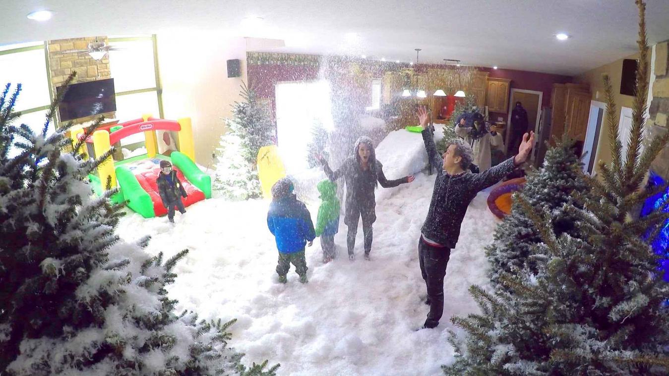 Als de vrouw van huis is... verandert het huis in een sneeuwstorm