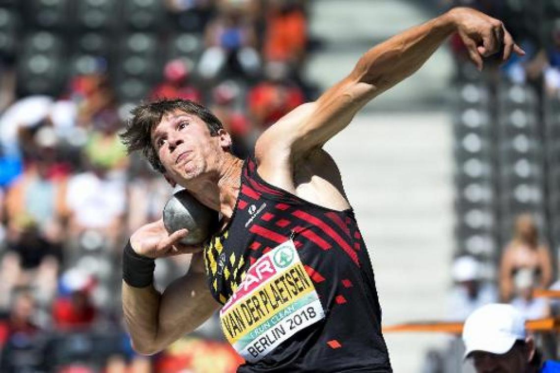 Thomas Van der Plaetsen staat 19e na kogelstoten