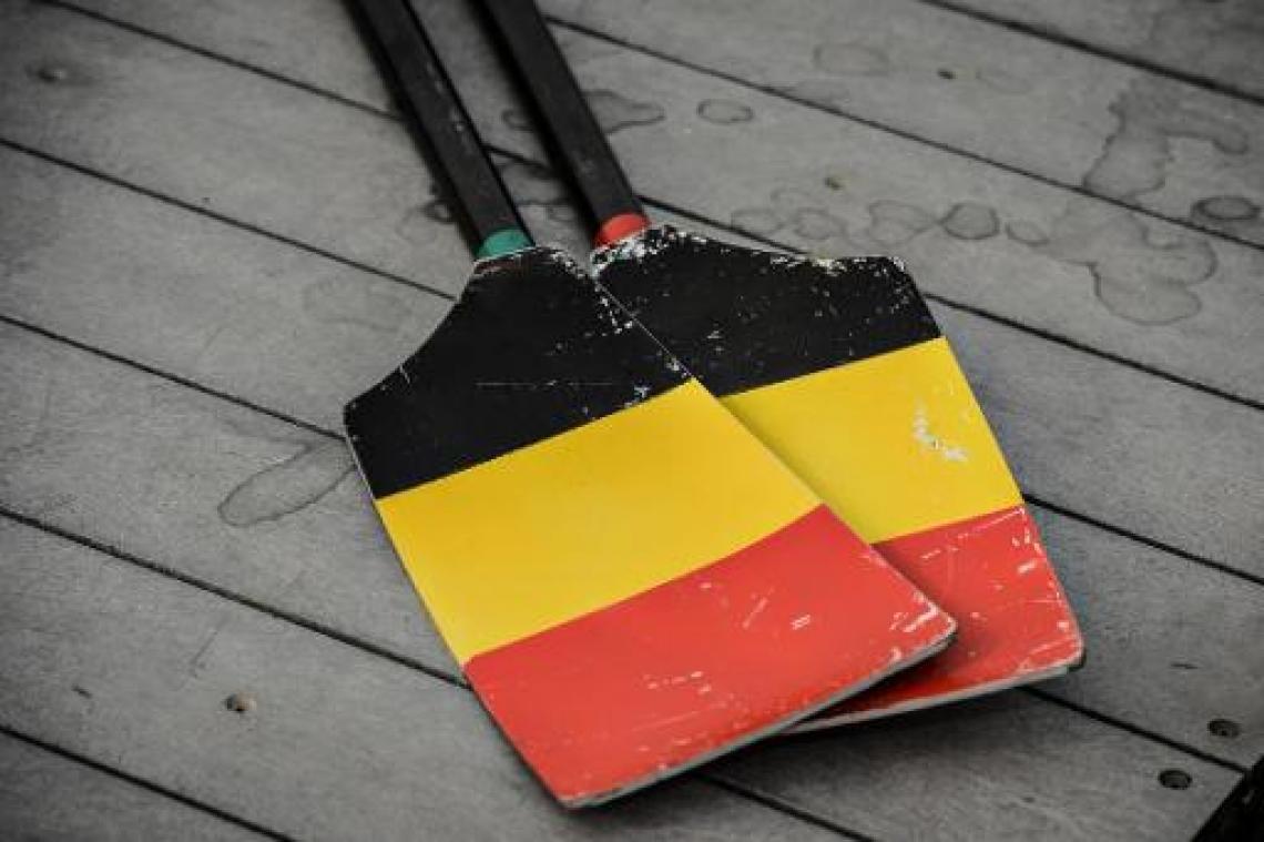 Skiffeur Tristan Vandenbussche roeit A-finale