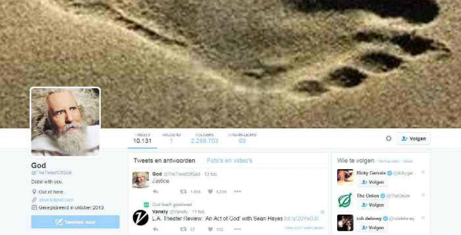 God verlaat Twitter
