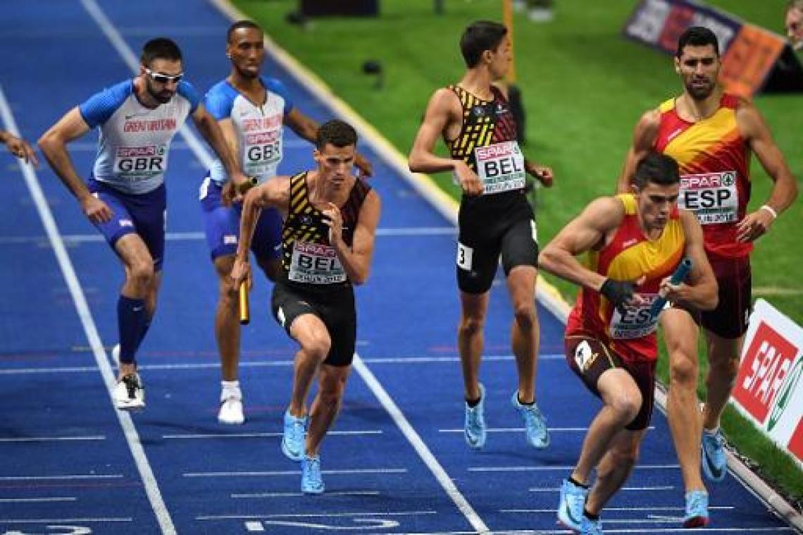 EK atletiek - Goud voor Belgian Tornados in 4x400 meter