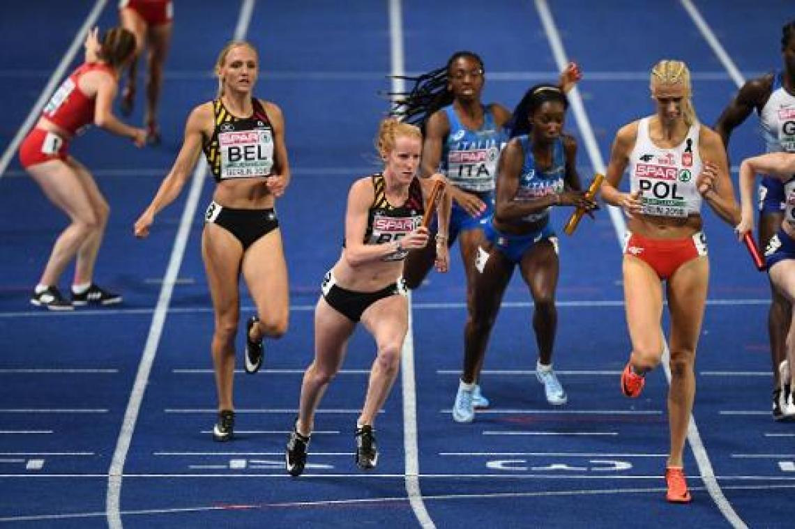 EK atletiek - Belgian Cheetahs grijpen nipt naast medaille