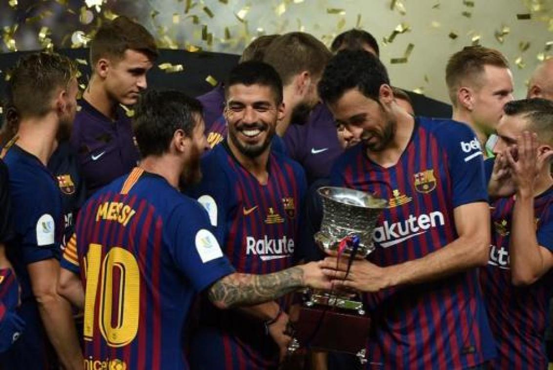 Dembélé knalt Barcelona naar zege in Spaanse Supercup