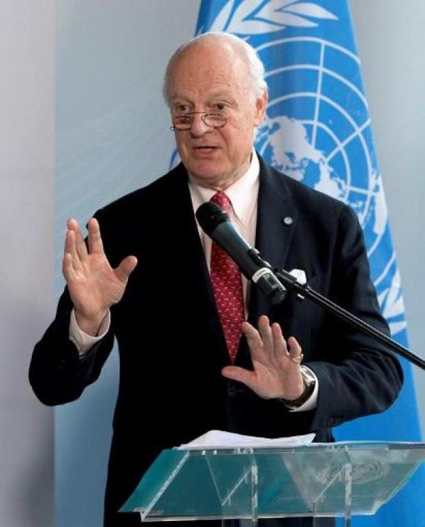 VN-gezant voor Syrië wil zelf naar Idlib gaan om er humanitaire corridor in te stellen