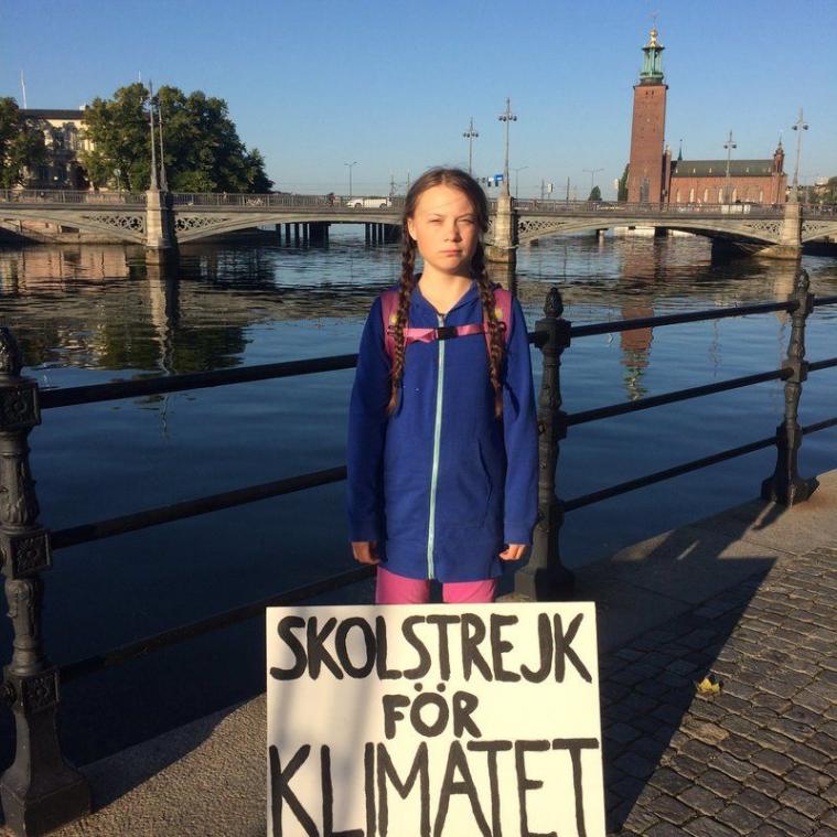 15-jarige spijbelt voor aandacht klimaatcrisis