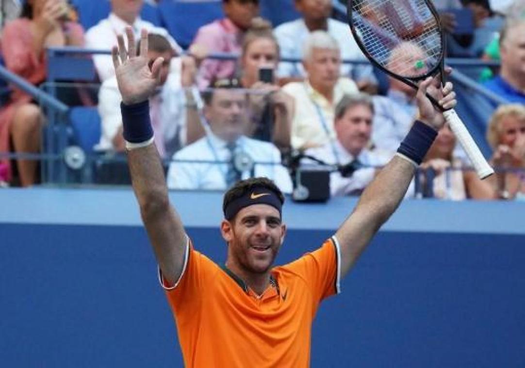 US Open - Juan Martin del Potro is eerste halvefinalist