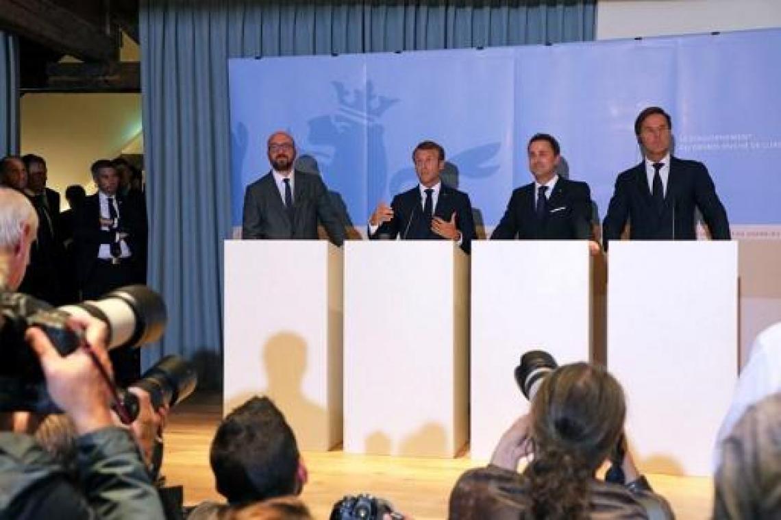 Michel, Macron, Rutte en Bettel vormen gesloten front over asiel en migratie