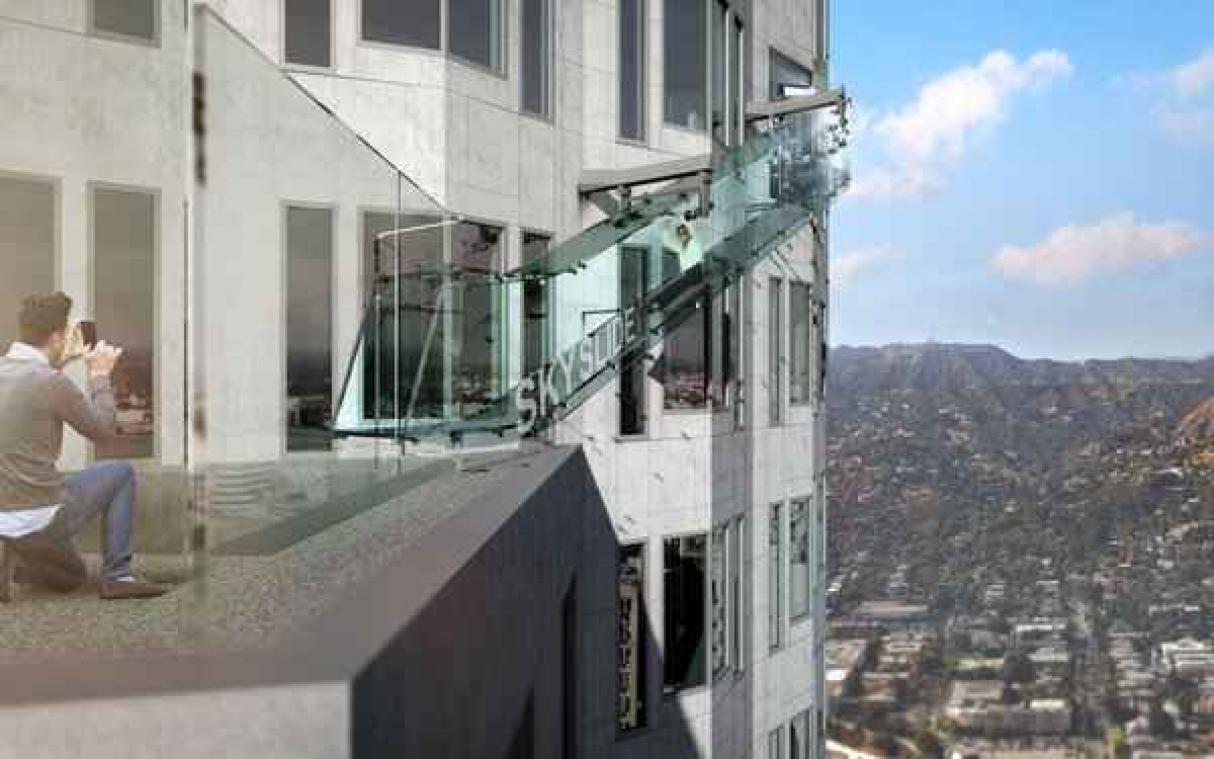 Los Angeles krijgt glazen glijbaan op driehonderd meter hoogte