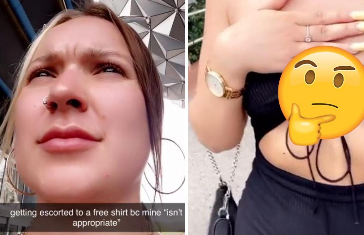Vrouw moet T-shirt aandoen in Disney World omdat personeel haar outfit ongepast vindt (foto)