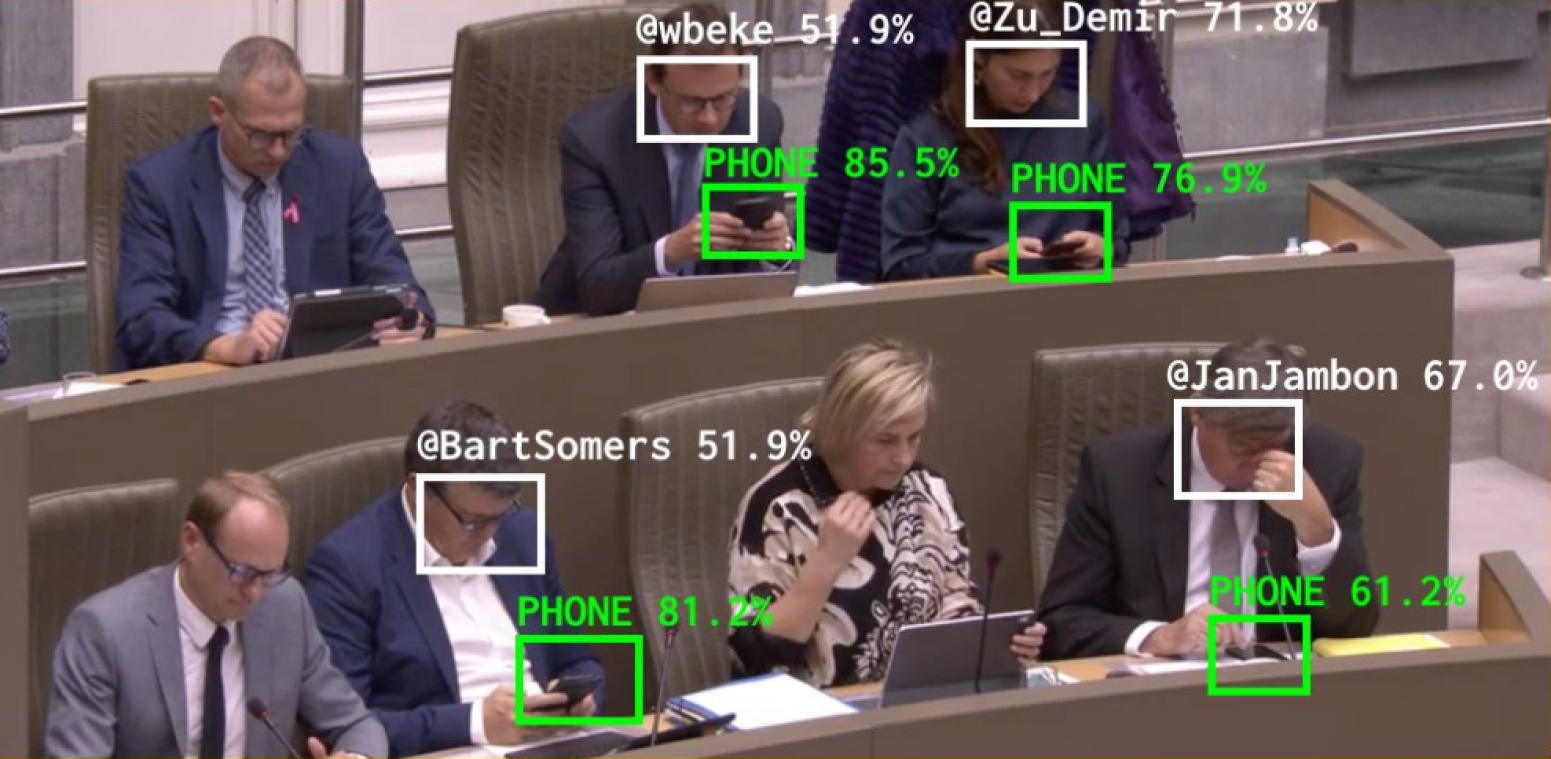 Zitten onze politici te veel op hun smartphone? Deze software registreert elke afleiding