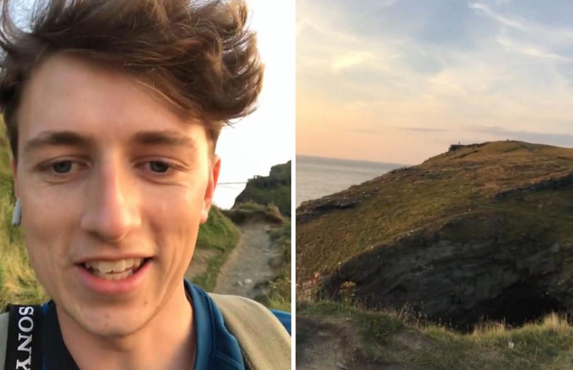Fotograaf spot toevallig huwelijksaanzoek op klif en maakt er een prachtfoto van