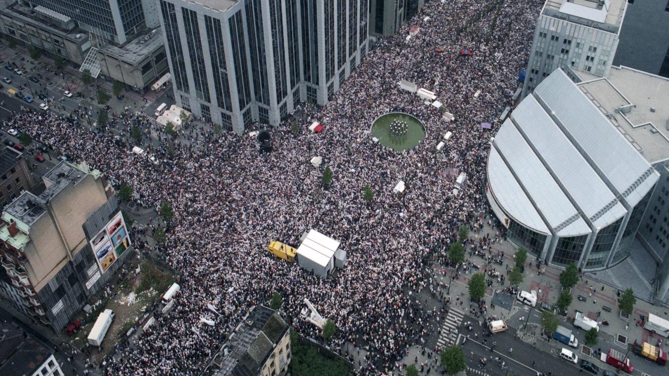 25 jaar geleden trok Witte Mars door Brussel (foto’s)