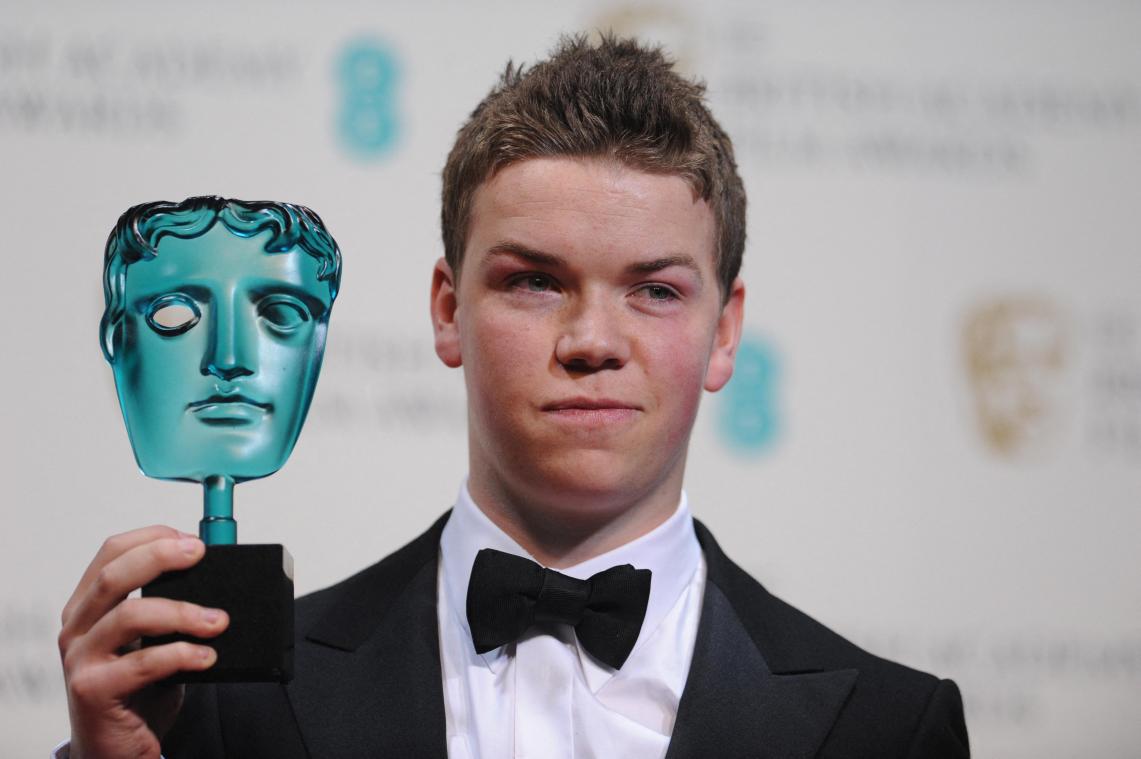 Will Poulter in 2014, met zijn BAFTA voor ‘We’re The Millers’.