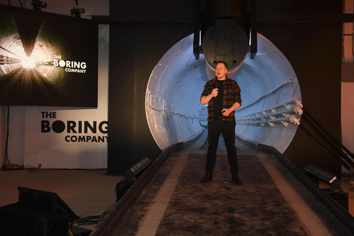 Boring Company, een bedrijf van Elon Musk, bouwt eigen hyperloop