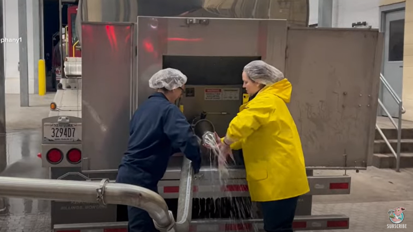 FAIL. Vrouwen krijgen onverwachte melkdouche over zich heen (video)