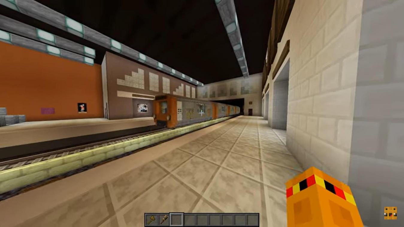WOW. Gamer bouwt volledige Brusselse metronetwerk na in Minecraft (video)