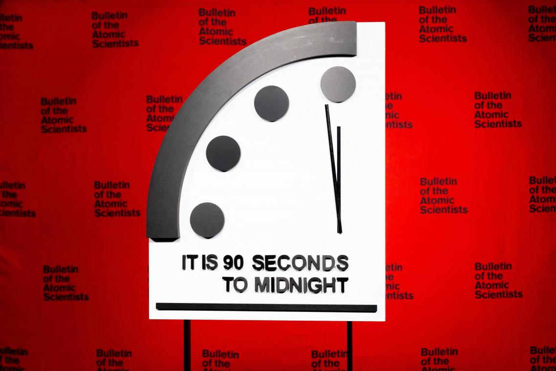 OH NEE! Doomsday Clock nooit eerder zo dicht bij middernacht