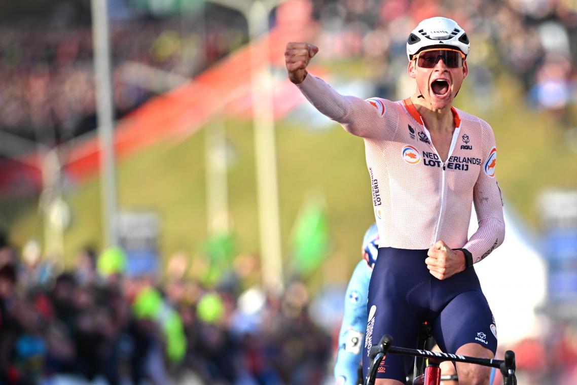 Van der Poel verovert 5e wereldtitel na titanenstrijd met van Aert