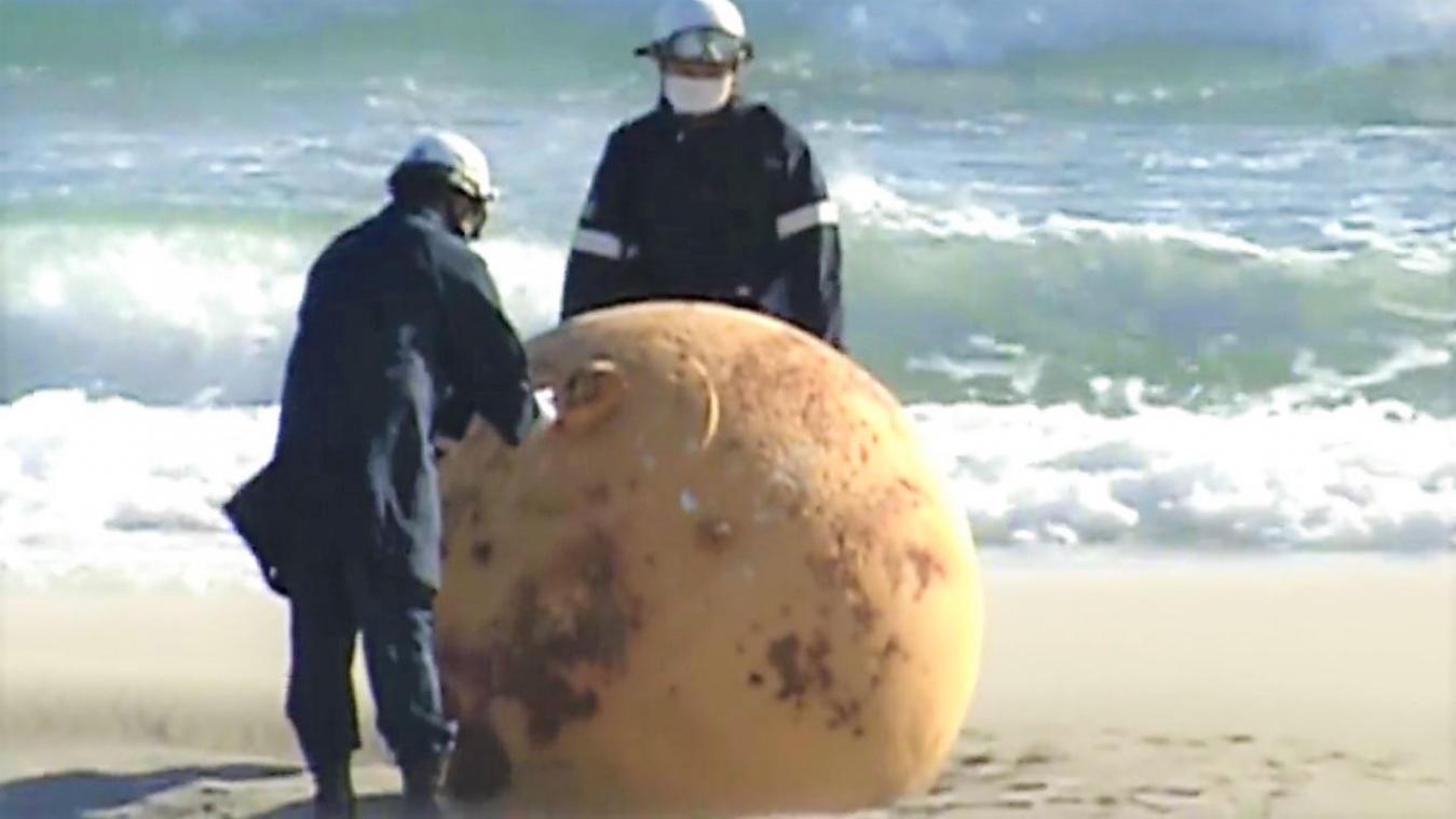 Een aardappel of UFO? Japanse stad in de ban van ‘mysterieuze’ ijzeren bal