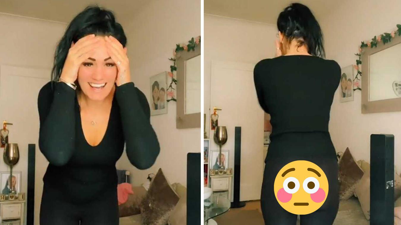 Vrouw beseft dat achterwerk zichtbaar is nadat ze kinderen naar school doet: «Het spijt me!» (video)