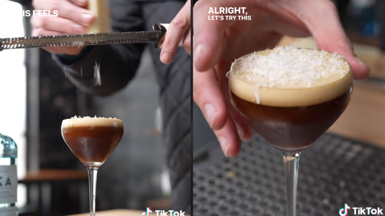 TikTok stelt hun (bedenkelijke) zomercocktail voor: espresso martini met Parmezaanse kaas