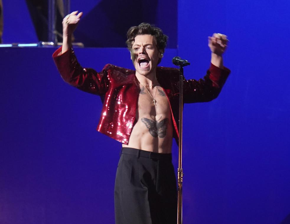 Harry Styles in oog geraakt nadat fan voorwerp op podium gooit (video)