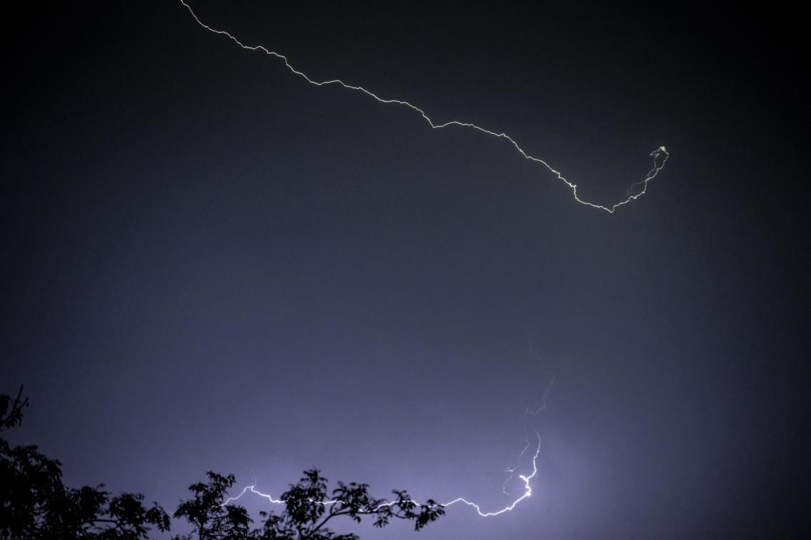 KMI waarschuwt voor onweer: code geel, hulplijn 1722 geactiveerd