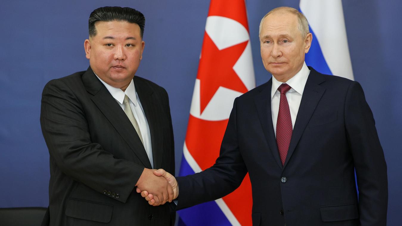 Poetin heft het glas op «toekomstig versterkte samenwerking» met Noord-Korea