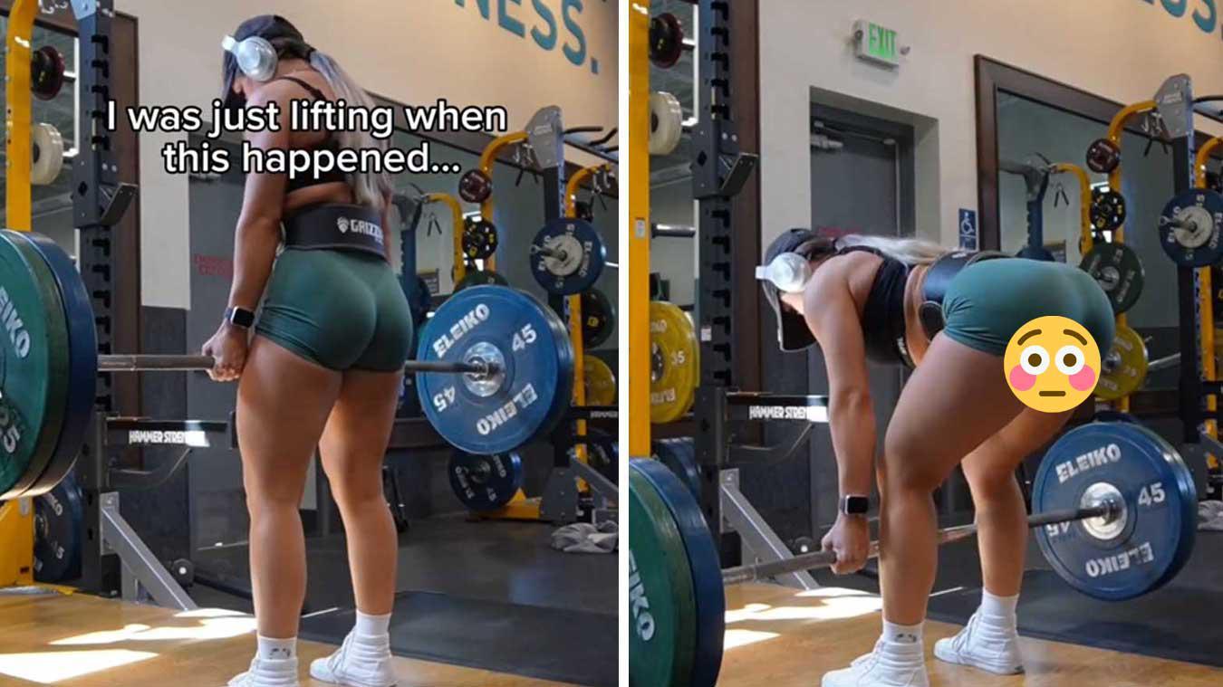 Fitnesster beleeft GÊNANT moment wanneer ze naar voren buigt: «Dat had ik niet verwacht!» (video)