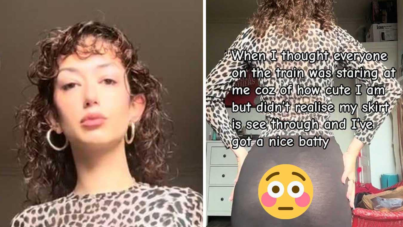 Vrouw wordt aangestaard op trein, maar beseft pas achteraf waarom: «Mijn rok is doorzichtig!» (video)