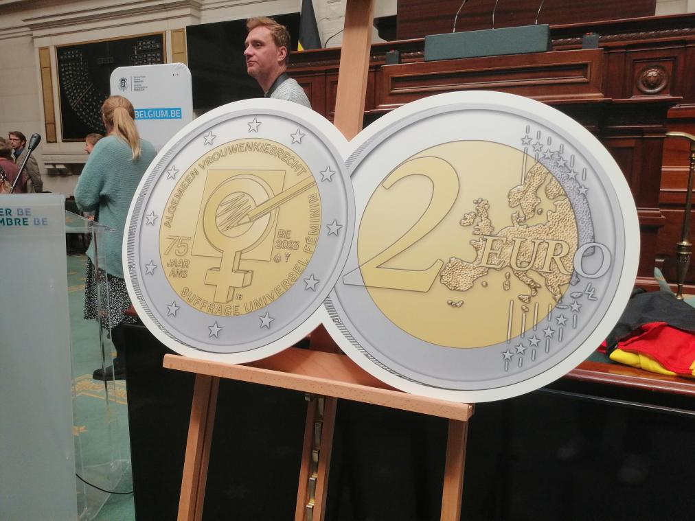 België viert 75 jaar vrouwenkiesrecht met speciale munt van 2 euro