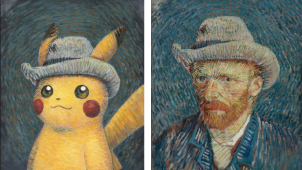 1- Pokémon x Van Gogh Museum - Pikachu - Self-Portrait with Grey Felt Hat - Vinc